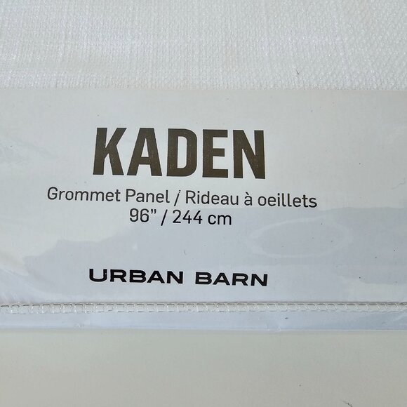 Kaden Drapes by Urban Barn White - 53" x 96" (8ft) Grommet Panel - Set of 2 - Picture 4 of 7
